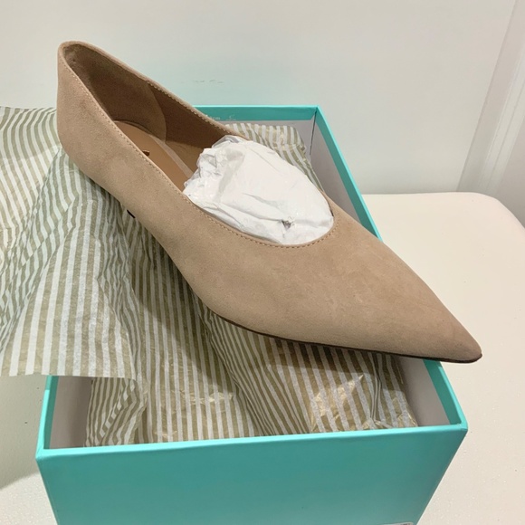 Kate Spade Dale Grey/Brown Cashmere Suede Kitten Heel Pumps Pointed Toe Shoes 8 - Picture 7 of 13
